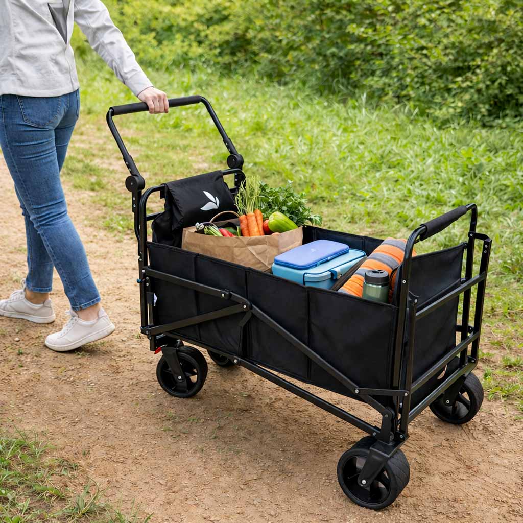 Sklopiva kolica za plažu 2u1 s ležaljkom -KX2811