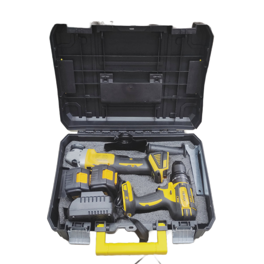 Trimax Combo set 2u1 | Udarna Bušilica + Aku brusilica 24v x2 - 5 AH