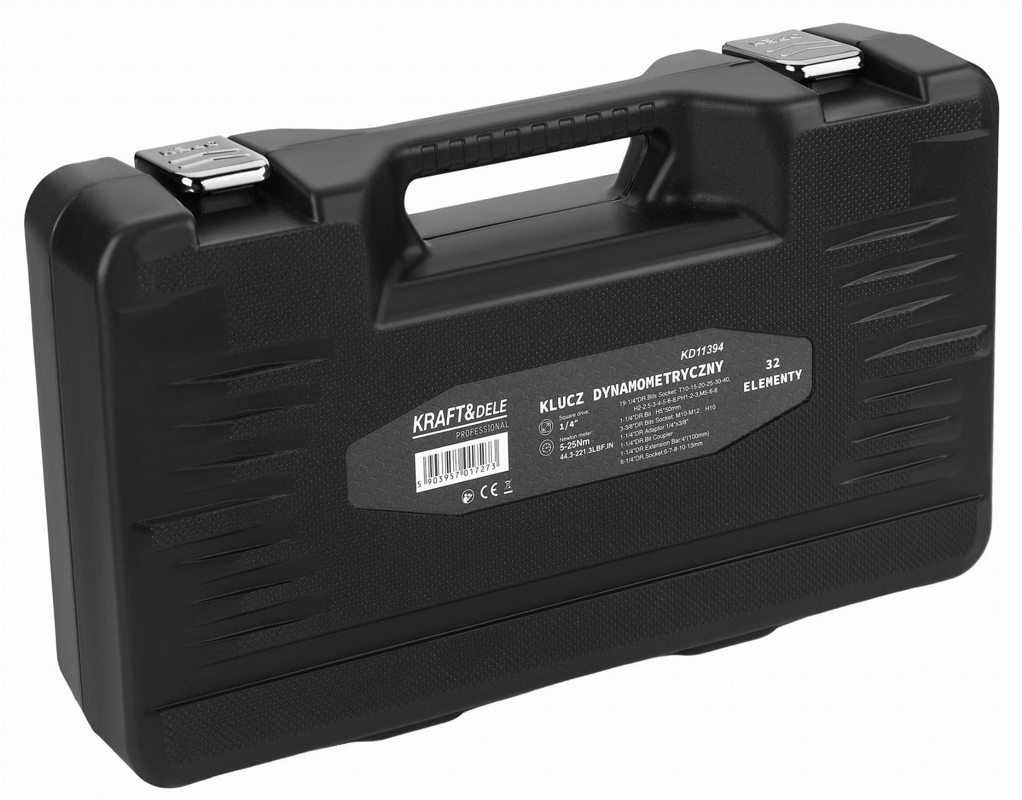 Mikro moment ključ 1/4" 5–25 Nm + set nastavaka (32 kom) | Kraft&Dele