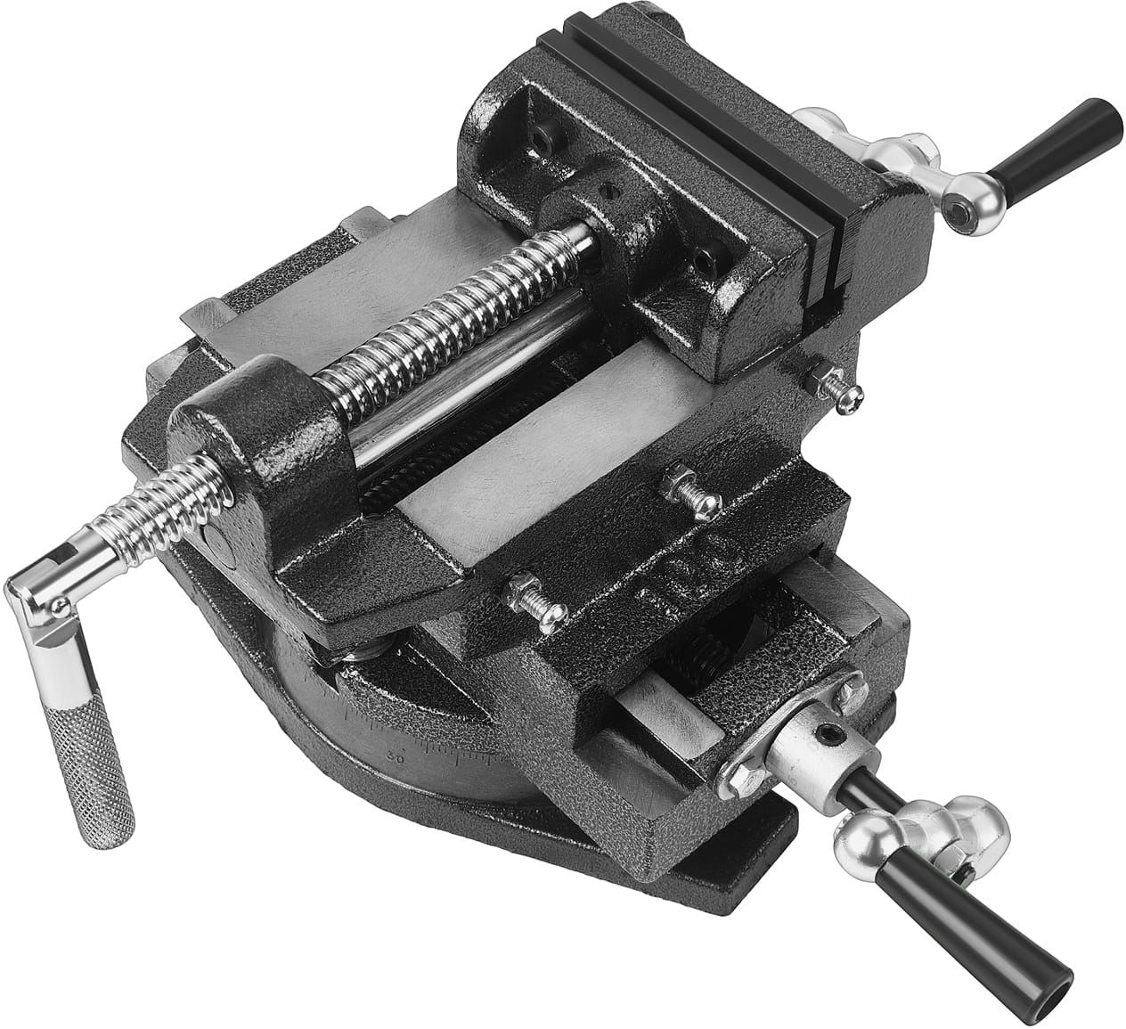 Dvoosni križni strojni škripac 100 mm