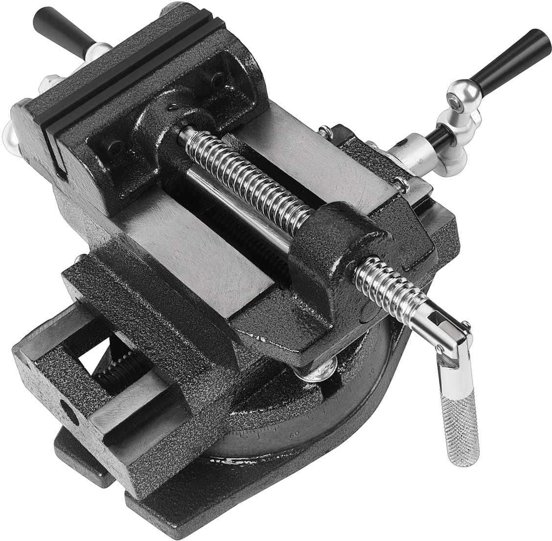 Dvoosni križni strojni škripac 100 mm