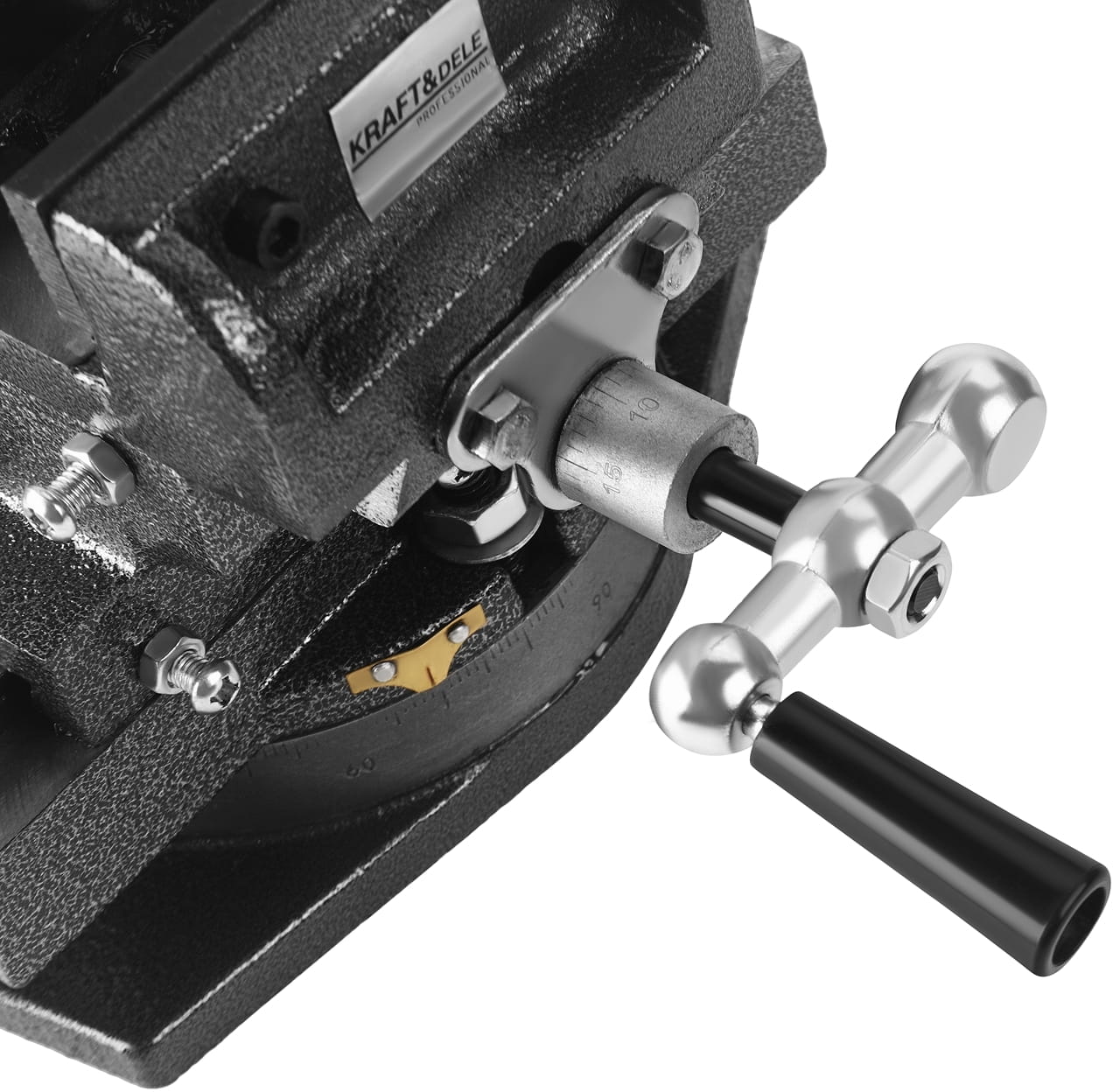 Dvoosni križni strojni škripac 100 mm