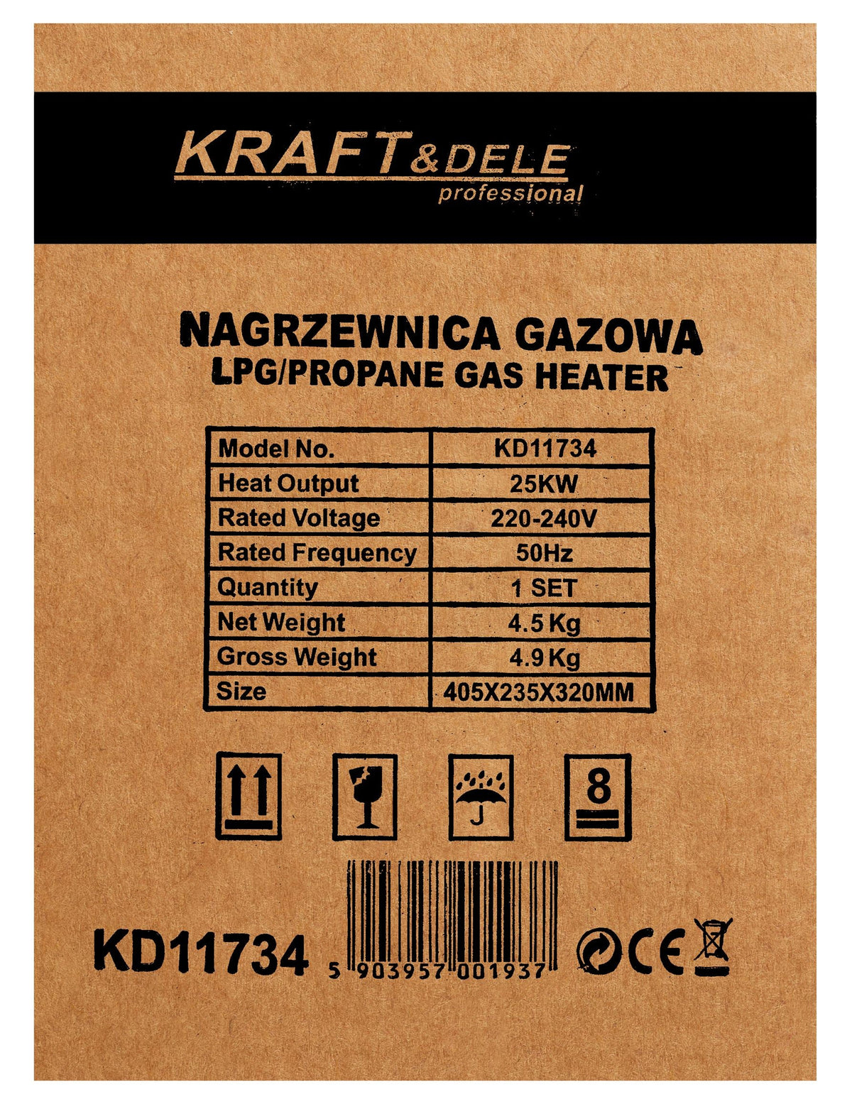 Plinska grijača 25 kW s reduktorom KD11734
