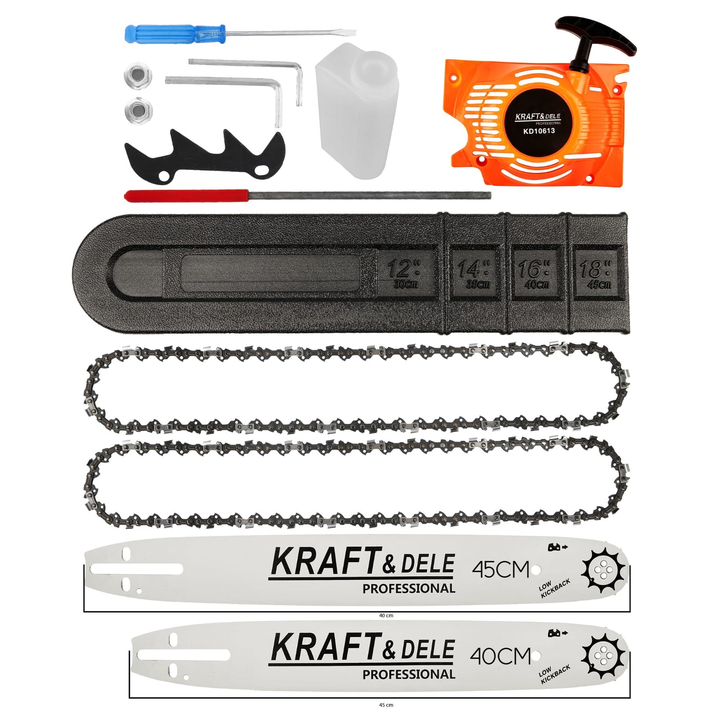 Kraft&Dele motorna pila 5,9 ks  2 lanca 40 cm+45cm