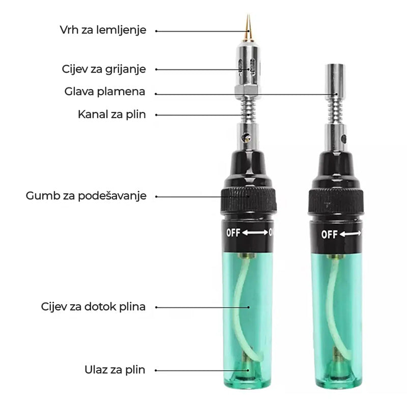 Prijenosna butan lemilica s podesivim plamenom 1300°C