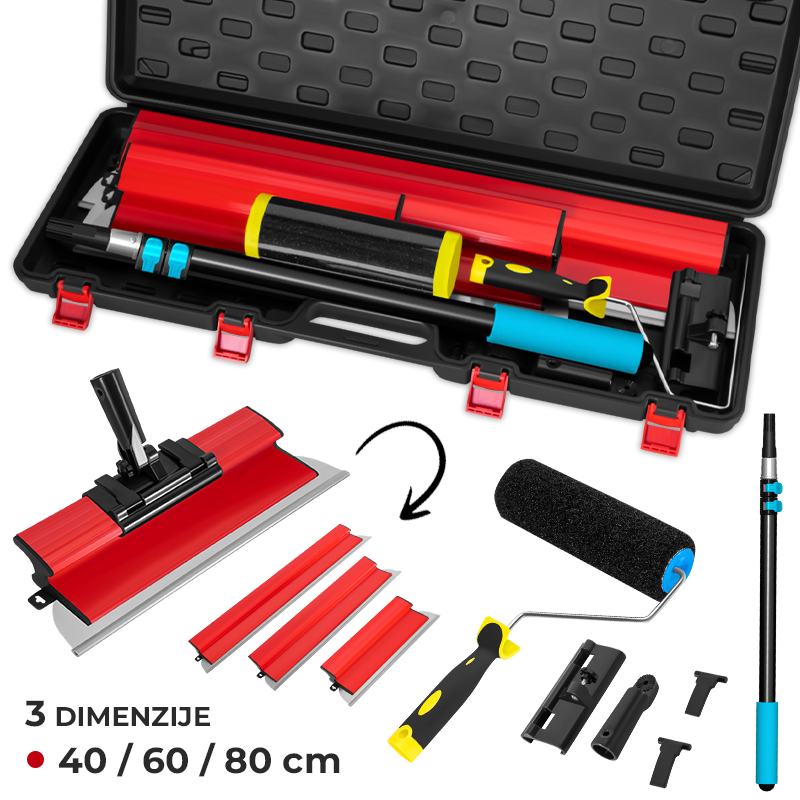 Profesionalni set alata za gletanje zidova i stropova (7 dijelova) | KRAFT&DELE.