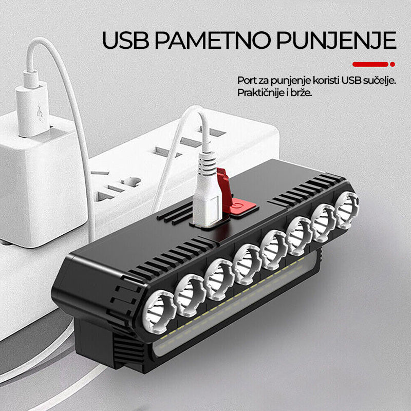 USB punjivo prednje svjetlo | 8 LED