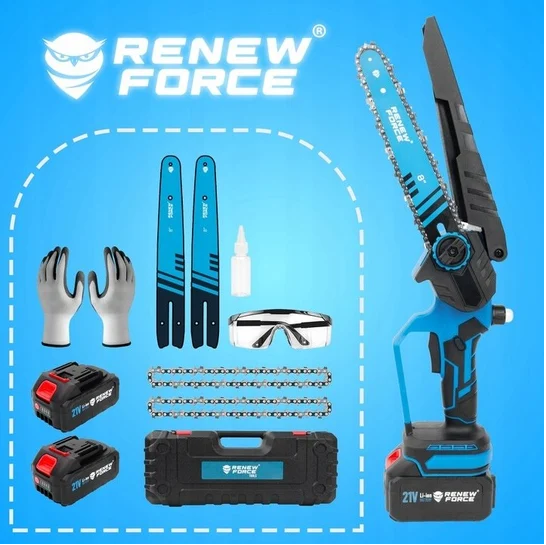RENEW FORCE aku pila 19 cm 21Vx2 sa sustavom za podmazivanje