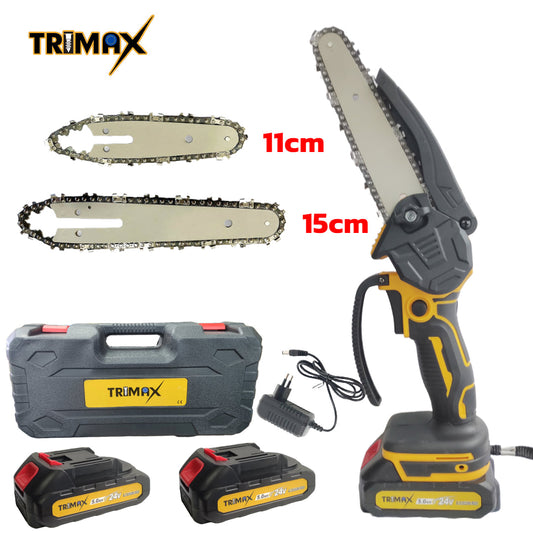 Trimax aku pila 24V + 2 baterije 6 inča 16cm+4inča 12cm