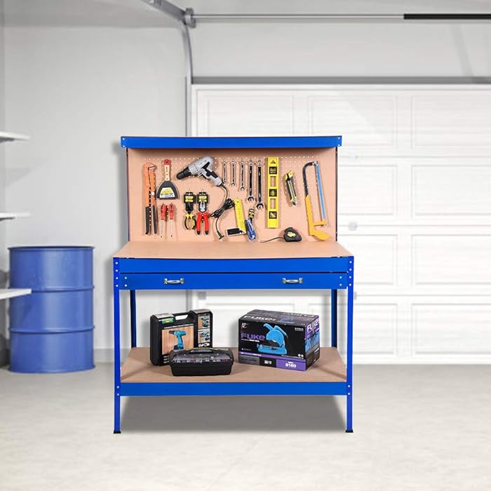 Radni stol s ladicom i pločom za organizaciju alata