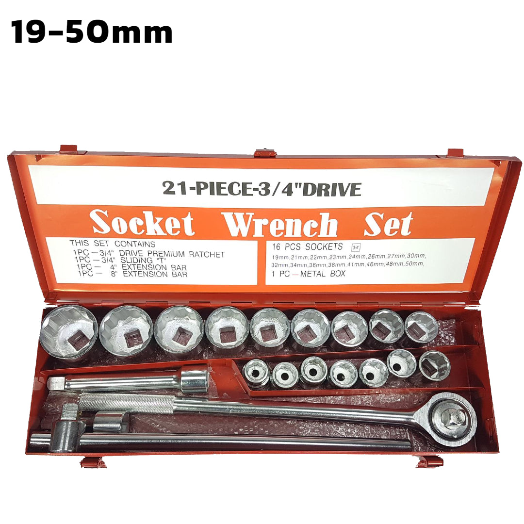 Set nasadnih ključeva 3/4″ – 19-50mm metalna kutija